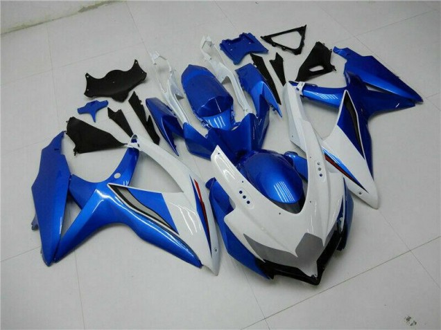 Blau Weiß Suzuki GSXR 600 / 750 K8 2008-2010 Motorrad Verkleidung Blau Weiß Suzuki GSXR 600 / 750 K8 2008-2010 Motorrad Verkleidung