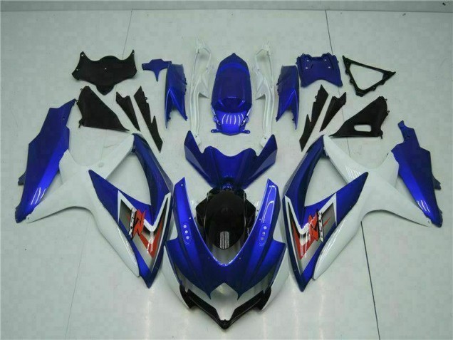 Blau Weiß Suzuki GSXR 600 / 750 K8 2008-2010 Motorrad Vollverkleidung Blau Weiß Suzuki GSXR 600 / 750 K8 2008-2010 Motorrad Vollverkleidung