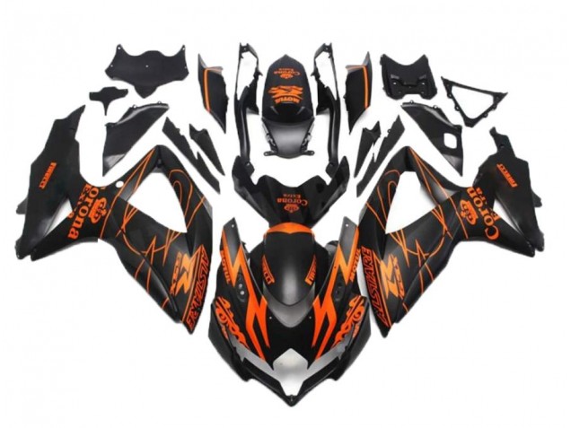 Schwarz Orange Suzuki GSXR 600 / 750 K8 2008-2010 Motorrad Verkleidungen Schwarz Orange Suzuki GSXR 600 / 750 K8 2008-2010 Motorrad Verkleidungen