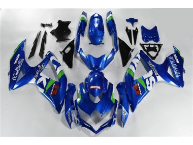 Blau Weiß Grün Suzuki GSXR 600 / 750 K8 2008-2010 Motorrad Verkleidungen
