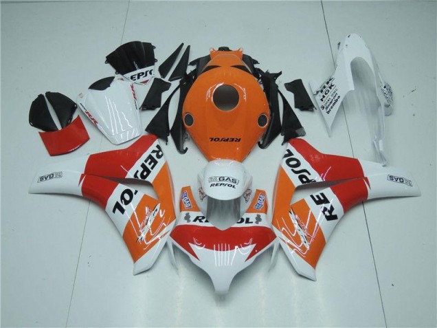 Orange Weiß Rot Repsol Honda CBR 1000 RR 2008-2011 Motorrad Verkleidungen