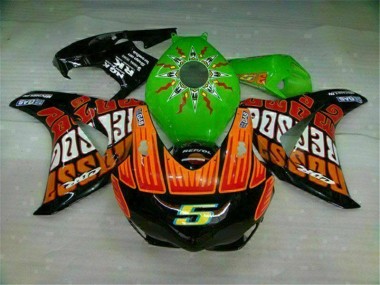 Grün Orange Honda CBR 1000 RR 2008-2011 Motorrad Verkleidungen