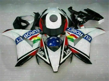Weiß Blau Rot Eurobet Lee Honda CBR 1000 RR 2008-2011 Motorrad Verkleidungen