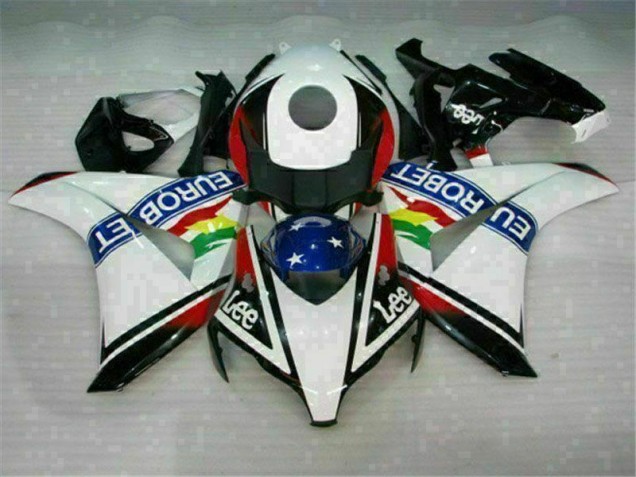 Weiß Blau Rot Eurobet Lee Honda CBR 1000 RR 2008-2011 Motorrad Verkleidungen