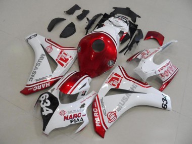 Weiß Rot HARC Pro PIAA 634 Honda CBR 1000 RR 2008-2011 Motorrad Verkleidung