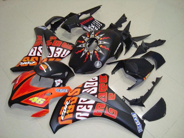 Rossi Matt Schwarz Honda CBR 1000 RR 2008-2011 Motorrad Verkleidungen
