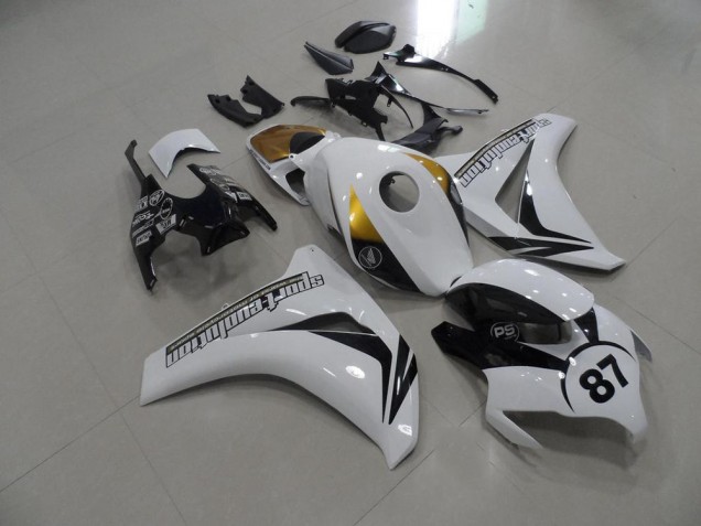 Schwarz Weiß Gold Honda CBR 1000 RR 2008-2011 Motorrad Verkleidungen