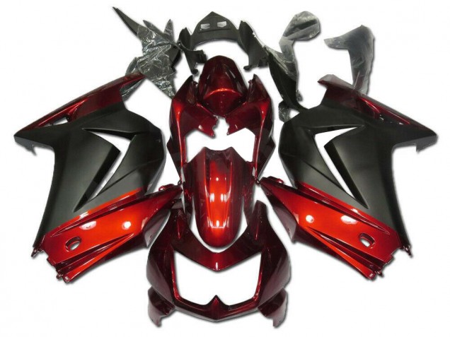 Rot Grau Kawasaki EX250 2008-2012 Motorrad Verkleidungen Rot Grau Kawasaki EX250 2008-2012 Motorrad Verkleidungen