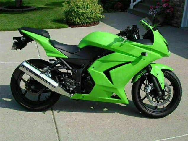 Grün Kawasaki EX250 2008-2012 Motorrad Verkleidungen Grün Kawasaki EX250 2008-2012 Motorrad Verkleidungen