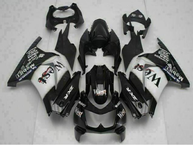 Schwarz West Kawasaki EX250 2008-2012 Motorrad Verkleidungen Schwarz West Kawasaki EX250 2008-2012 Motorrad Verkleidungen