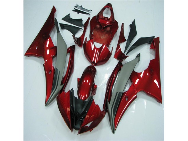 Rot Grau Yamaha R6 2008-2016 Motorrad Verkleidungen Rot Grau Yamaha R6 2008-2016 Motorrad Verkleidungen