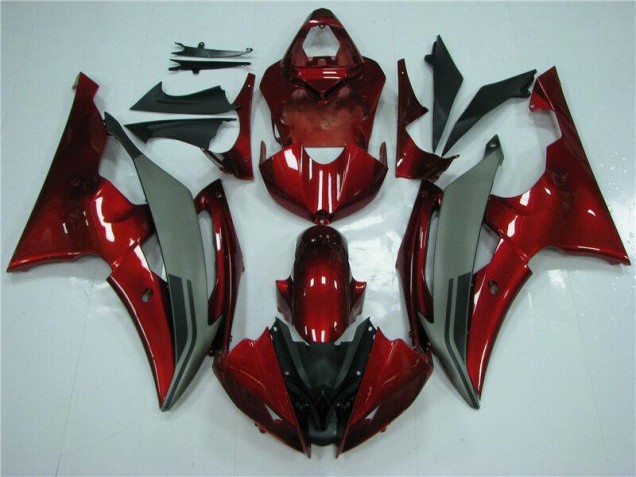 Rot Grau Yamaha R6 2008-2016 Motorrad Verkleidungen Rot Grau Yamaha R6 2008-2016 Motorrad Verkleidungen