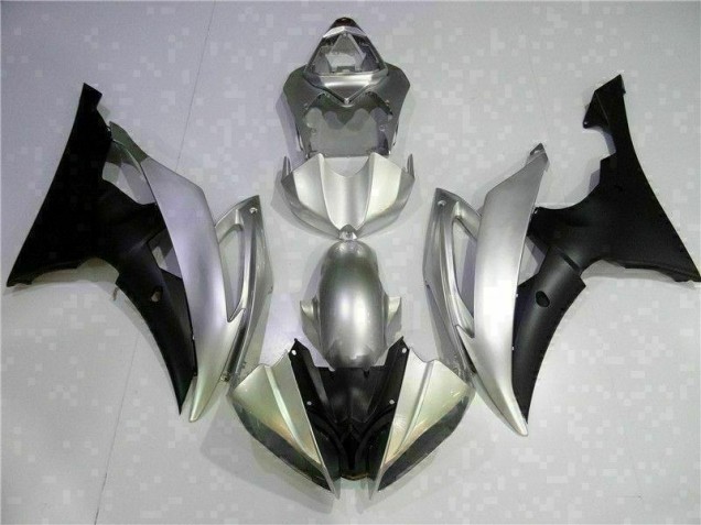 Silber Schwarz Yamaha R6 2008-2016 Motorrad Verkleidungen Silber Schwarz Yamaha R6 2008-2016 Motorrad Verkleidungen