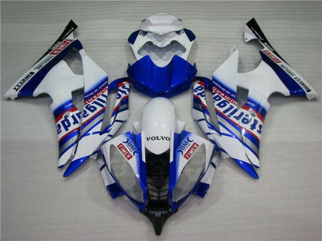 Weiß Blau Sterilgarda Volvo Yamaha R6 2008-2016 Motorrad Verkleidungen Weiß Blau Sterilgarda Volvo Yamaha R6 2008-2016 Motorrad Verkleidungen