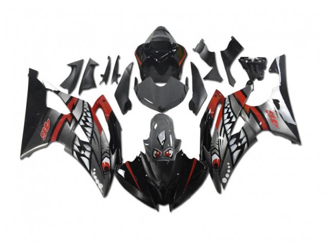 Graues Rot Hai Yamaha R6 2008-2016 Motorrad Verkleidungen Graues Rot Hai Yamaha R6 2008-2016 Motorrad Verkleidungen