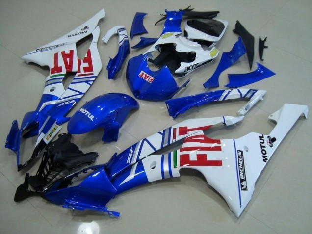 Blau Weiß Rot Fiat Yamaha R6 2008-2016 Motorrad Verkleidungen Blau Weiß Rot Fiat Yamaha R6 2008-2016 Motorrad Verkleidungen