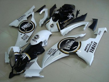 Schwarzer Lucky Strike Yamaha R6 2008-2016 Motorrad Verkleidungen