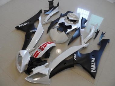 Perl Weiß und Schwarz 58 Sic Yamaha R6 2008-2016 Motorrad Verkleidungen