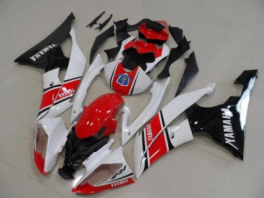 Rot Weiß Schwarz Yamaha R6 2008-2016 Motorrad Verkleidungen Komplett Sets