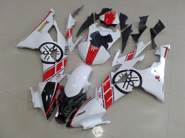 Weiß mit Big Yamaha Logo Yamaha R6 2008-2016 Motorrad Verkleidungen
