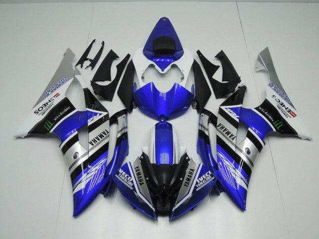 Blau Weiß ENEOS Monster Yamaha R6 2008-2016 Motorrad Verkleidungen Blau Weiß ENEOS Monster Yamaha R6 2008-2016 Motorrad Verkleidungen