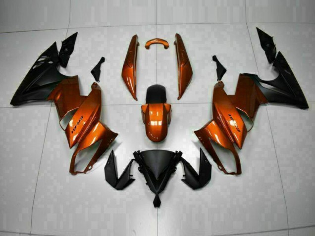 Orange Kawasaki EX650 2009-2011 Motorrad Verkleidungen