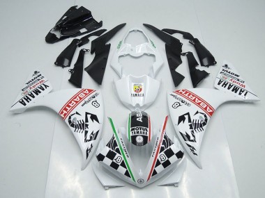 Weiß Schwarz Abrath Yamaha R1 2009-2011 Motorrad Verkleidungen
