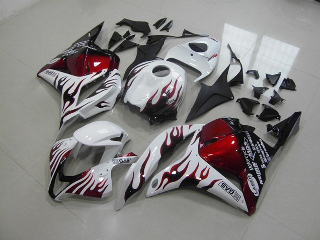 Rote Schwarz Flamme Honda CBR 600 RR 2009-2012 Motorrad Verkleidungen Rote Schwarz Flamme Honda CBR 600 RR 2009-2012 Motorrad Verkleidungen
