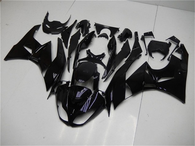 Glänzend Schwarz Kawasaki ZX6R 2009-2012 Motorrad Verkleidungen Glänzend Schwarz Kawasaki ZX6R 2009-2012 Motorrad Verkleidungen