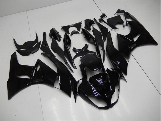 Glänzend Schwarz Kawasaki ZX6R 2009-2012 Motorrad Verkleidungen Glänzend Schwarz Kawasaki ZX6R 2009-2012 Motorrad Verkleidungen