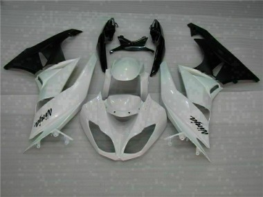 Weiß Schwarz Kawasaki ZX6R 2009-2012 Motorrad Verkleidung
