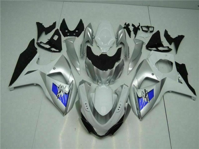 Silber Weiß Suzuki GSXR 1000 K9 2009-2016 Motorrad Verkleidungen Silber Weiß Suzuki GSXR 1000 K9 2009-2016 Motorrad Verkleidungen