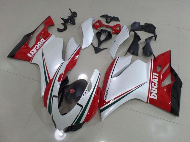 Weiß Rot Ducati 1199 2011-2014 Motorrad Verkleidung