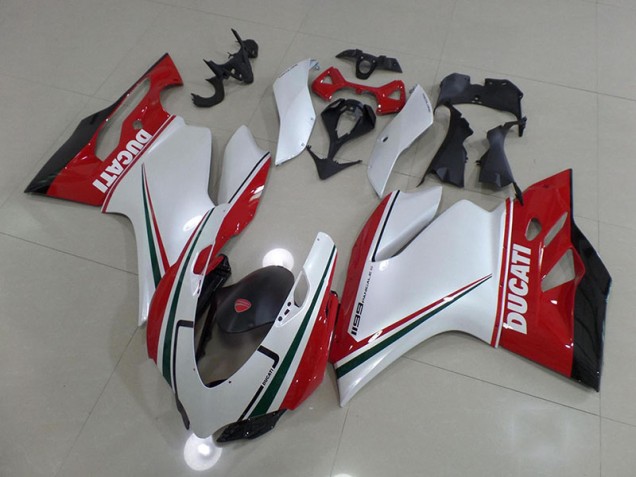 Weiß Rot Ducati 1199 2011-2014 Motorrad Verkleidung Weiß Rot Ducati 1199 2011-2014 Motorrad Verkleidung