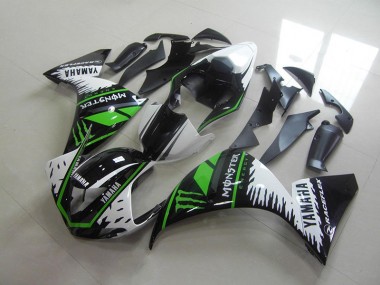 Weiß Grün Monster Yamaha R1 2012-2014 Motorrad Verkleidungen