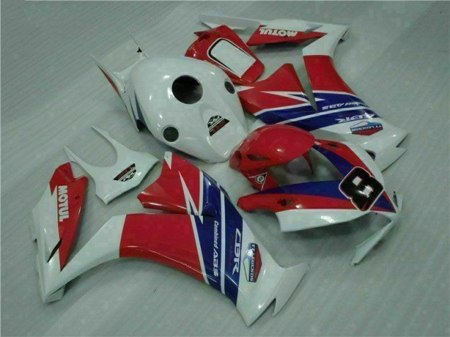 Rot Blau Weiß Honda CBR 1000 RR 2012-2016 Motorrad Verkleidungen Rot Blau Weiß Honda CBR 1000 RR 2012-2016 Motorrad Verkleidungen