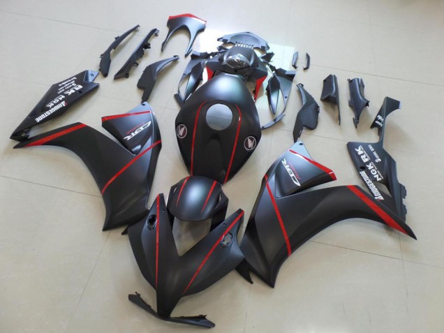 Matt Schwarz mit rotem Streifen Honda CBR 1000 RR 2012-2016 Motorrad Verkleidungen