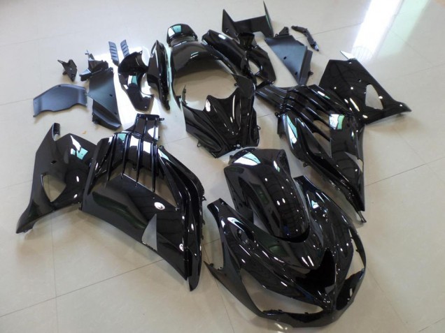 Glänzend Schwarz Kawasaki ZX14R ZZR 1400 2012-2021 Motorrad Verkleidungen Glänzend Schwarz Kawasaki ZX14R ZZR 1400 2012-2021 Motorrad Verkleidungen