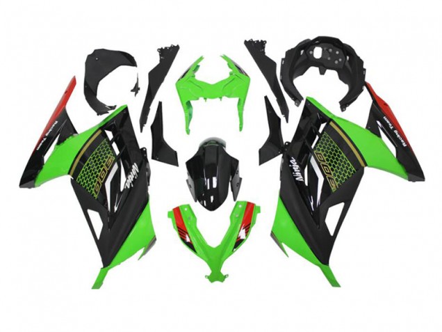 Grün Schwarz Kawasaki EX300 2013-2016 Motorrad Verkleidungen Grün Schwarz Kawasaki EX300 2013-2016 Motorrad Verkleidungen