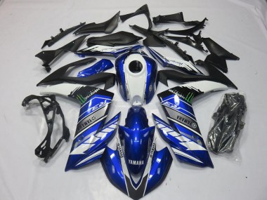 Monster Blau Yamaha R3 2015-2022 Motorrad Verkleidungen