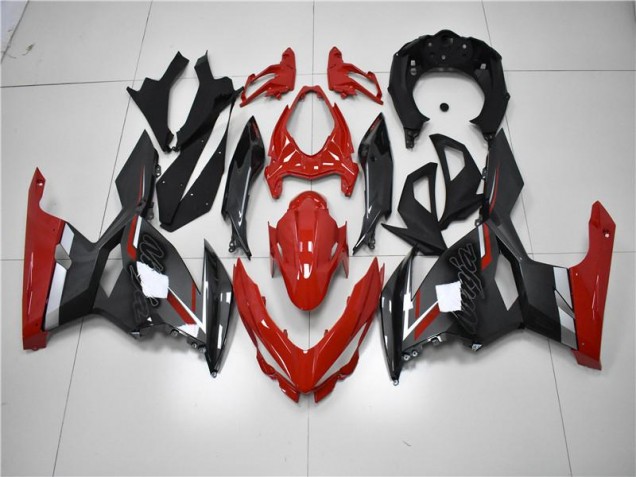 Rot Schwarz Kawasaki EX400 2018-2024 Motorrad Verkleidungen Rot Schwarz Kawasaki EX400 2018-2024 Motorrad Verkleidungen