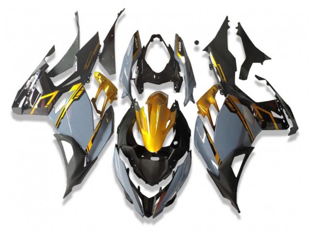 Grau Schwarz Kawasaki EX400 2018-2024 Motorrad Verkleidungen Grau Schwarz Kawasaki EX400 2018-2024 Motorrad Verkleidungen