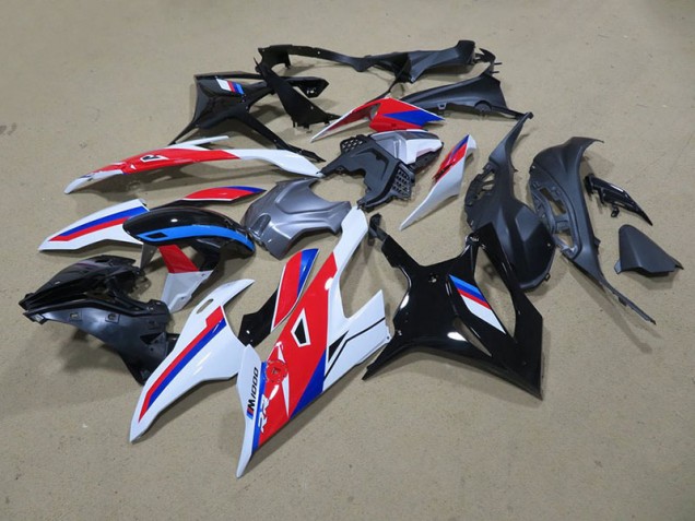 Schwarz Weiß Rot Blau BMW S1000RR 2019-2022 Motorrad Verkleidungen Schwarz Weiß Rot Blau BMW S1000RR 2019-2022 Motorrad Verkleidungen